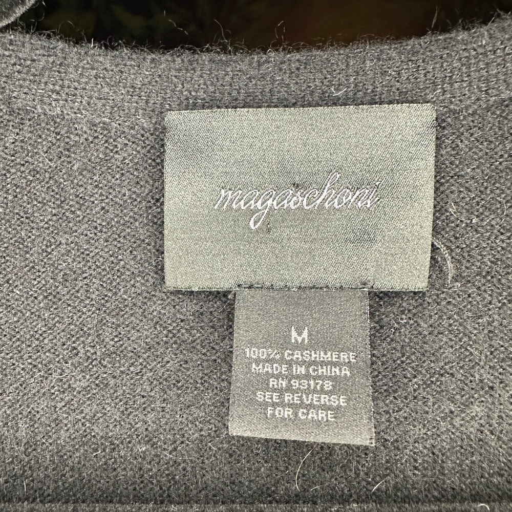 Magaschoni Charcoal Cashmere Sweater - Picture 2 of 3